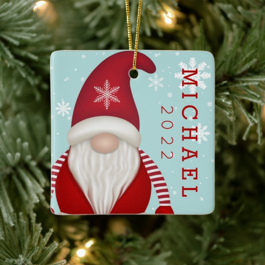 Cute Snowflake keramisch keramisch sieraad Ornament (Boom)