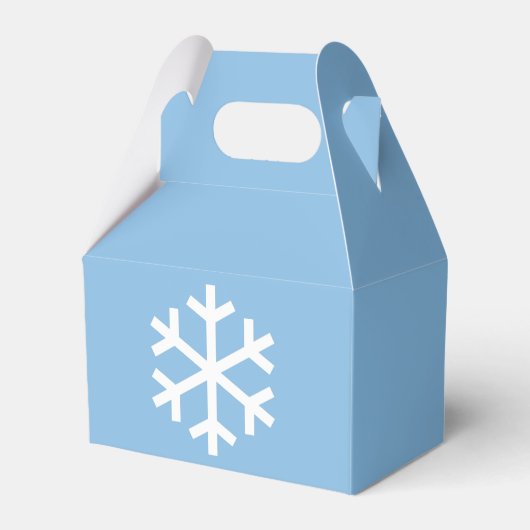Cute Snowflake kerstblauw fort box Bedankdoosjes (Achterkant)