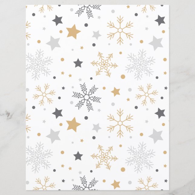 Cute Snowflake-kerstcadeaupapier (Voorkant)