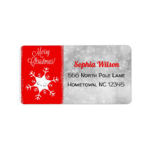 Cute Snowflake Merry KerstRed