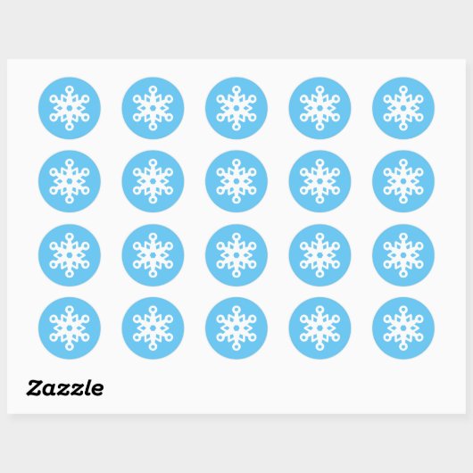 Cute Snowflake Ronde Sticker (Vel)