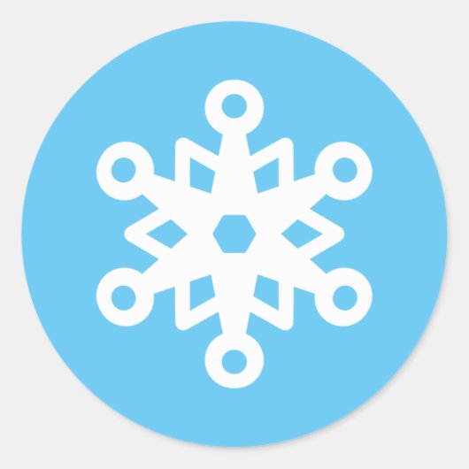 Cute Snowflake Ronde Sticker (Voorkant)