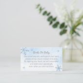 Cute Snowflakes Baby shower Books for Baby Enclo Informatiekaartje (Staand voorkant)