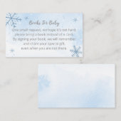 Cute Snowflakes Baby shower Books for Baby Enclo Informatiekaartje (Voorkant / Achterkant)