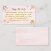 Cute Snowflakes Baby shower Books for Baby Informatiekaartje (Voorkant / Achterkant)