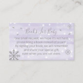 Cute Snowflakes Baby shower Books for Baby Informatiekaartje