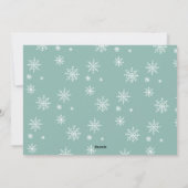 Cute Snowflakes Chalk Script Prettige feestdagen Feestdagenkaart (Achterkant)
