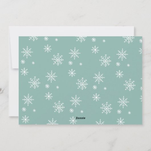 Cute Snowflakes Chalk Script Prettige feestdagen Feestdagenkaart (Achterkant)