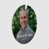Cute Snowflakes Father Photo Memorial Ornament (voorkant)