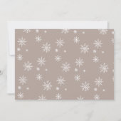 Cute Snowflakes Photo Holiday Birth Aankondiging (Achterkant)
