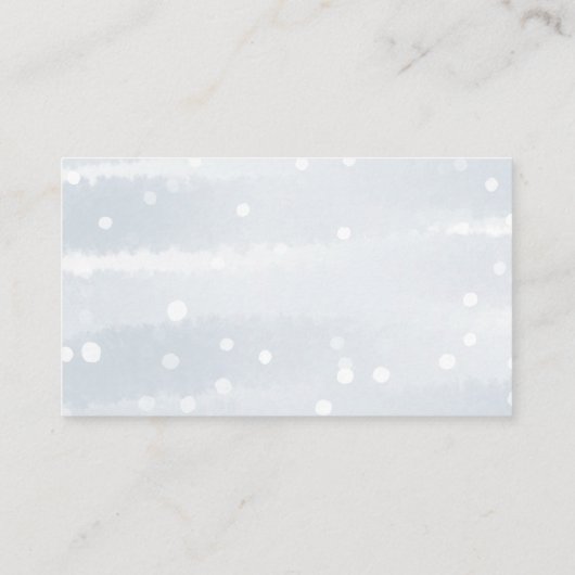 Cute Snowflakes Winter Baby shower Diaper Raffle Informatiekaartje (Achterkant)