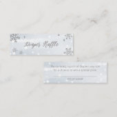 Cute Snowflakes Winter Baby shower Diaper Raffle Mini Visitekaartje (Voorkant / Achterkant)