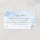 Cute Snowflakes Winter Baby shower Display Shower Informatiekaartje (Voorkant)