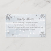 Cute Snowflakes Winter Baby shower Display Shower Informatiekaartje (Voorkant)