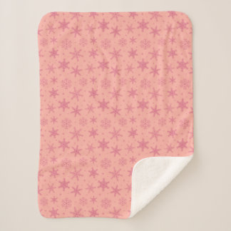Cute snowflakes with dots blanket sherpa deken