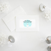 Cute Snowglobe Snowman Return Address Etiket