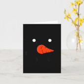 Cute Snowlady Snowman Face Christmas Matching Fami Kaart (Gele Bloem)