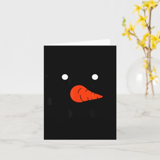 Cute Snowlady Snowman Face Christmas Matching Fami Kaart (Gele Bloem)