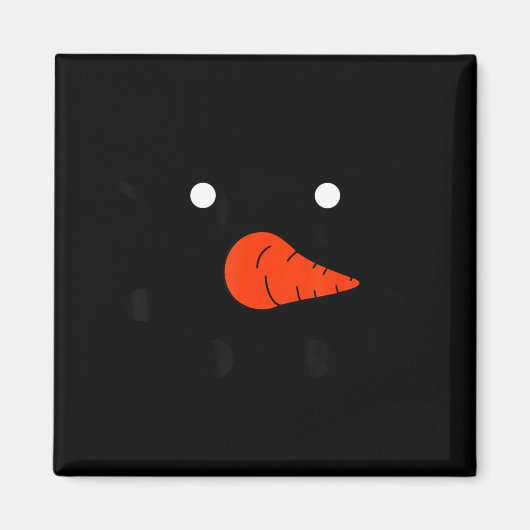 Cute Snowlady Snowman Face Christmas Matching Fami Magneet (Voorkant)