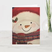 **CUTE SNOWMAN* AAN "FAMILIE AND FRIENDS" FEESTDAGEN KAART (Voorkant)