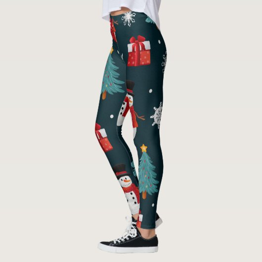 Cute Snowman and Christmas Tree Pattern Leggings (Links)