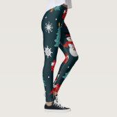 Cute Snowman and Christmas Tree Pattern Leggings (Rechts)