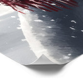 Cute Snowman and Reindeer Christmas Wall Art Poster (Hoek)