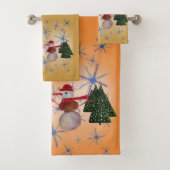 Cute Snowman Art Bad Handdoek (Insitu)
