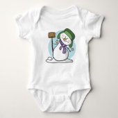 Cute Snowman Baby Bodysuit (Voorkant)
