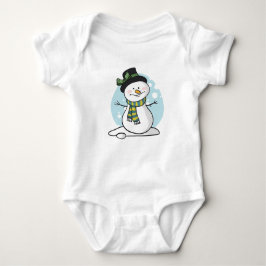Cute Snowman Baby Bodysuit