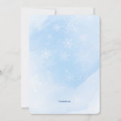 Cute Snowman Baby shower Invitation Kaart (Achterkant)