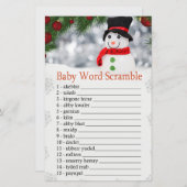 Cute snowman Baby word scramble game (Voorkant / Achterkant)