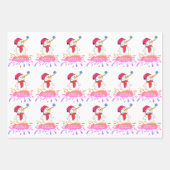 Cute Snowman Baby's eerste kerstroze Baby Inpakpapier Vel (Voorkant 2)
