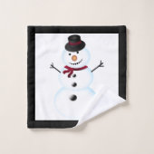 Cute Snowman Bad Handdoek (Wasdoekje)