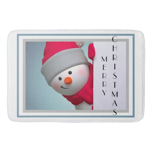Cute Snowman Badmat (Voorkant)
