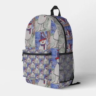 Cute Snowman Bedrukte Rugzak