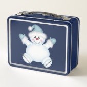 Cute Snowman Blue Metal Ltd Box (Achterkant)