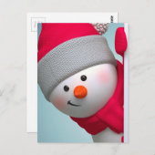 Cute Snowman Briefkaart (Voorkant / Achterkant)