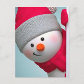 Cute Snowman Briefkaart (Voorkant)