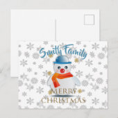 Cute Snowman Briefkaart (Voorkant / Achterkant)