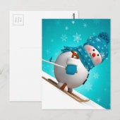 Cute Snowman Briefkaart (Voorkant / Achterkant)