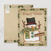 Cute Snowman Briefkaart (Voorkant / Achterkant)