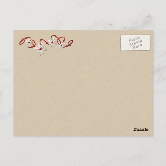 Cute Snowman Briefkaart (Achterkant)