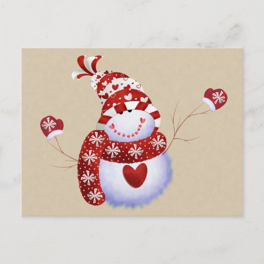Cute Snowman Briefkaart (Voorkant)