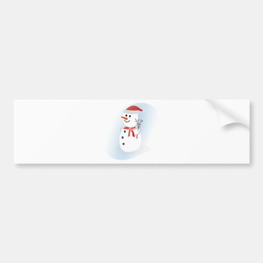 Cute Snowman Bumpersticker (Voorkant)