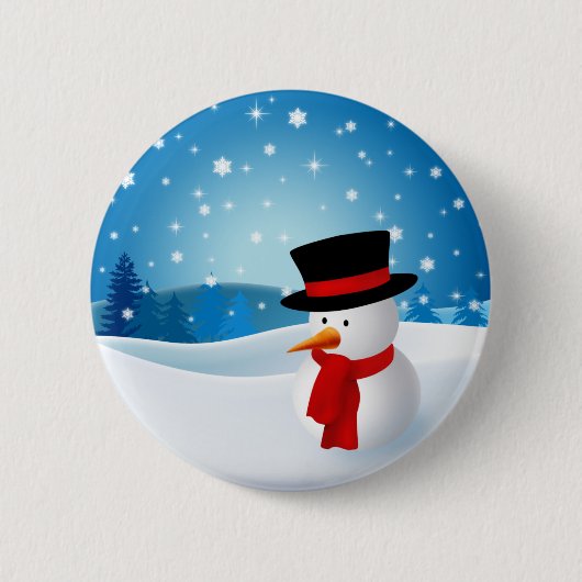 Cute Snowman Button (Voorkant)
