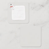 Cute Snowman Button Design Holiday Enclosure Card Informatiekaartje (Voorkant / Achterkant)