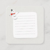 Cute Snowman Button Design Holiday Enclosure Card Informatiekaartje (Voorkant)