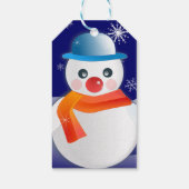 Cute Snowman Cadeaulabel (Achterkant)