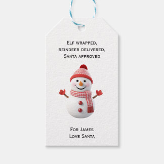 Cute Snowman Cadeaulabel